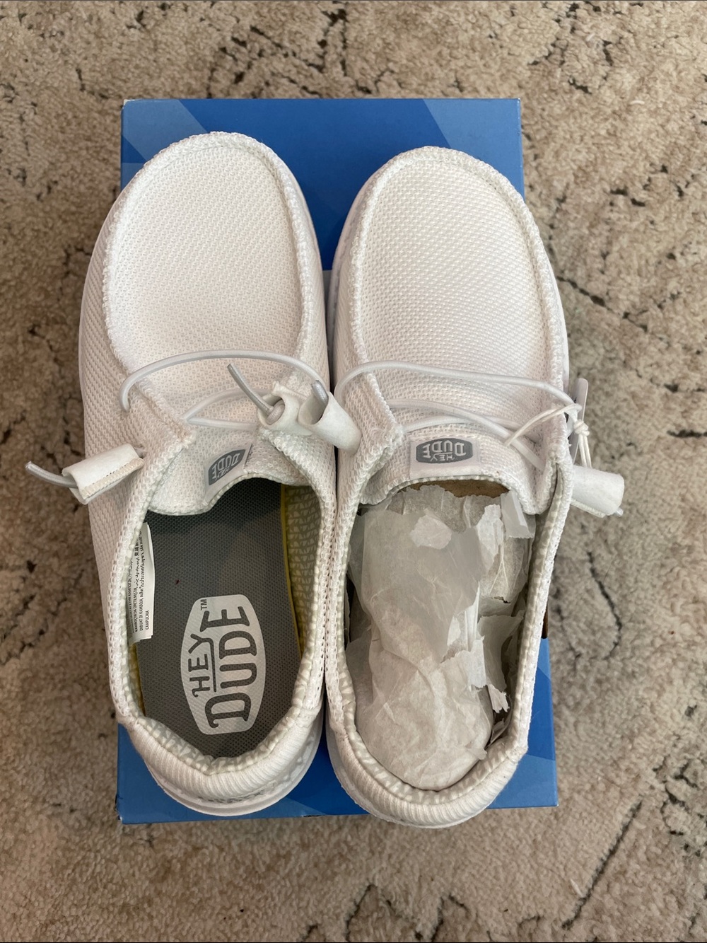 Hey Dude all White Slip-On Sneakers - Picture 3 of 14